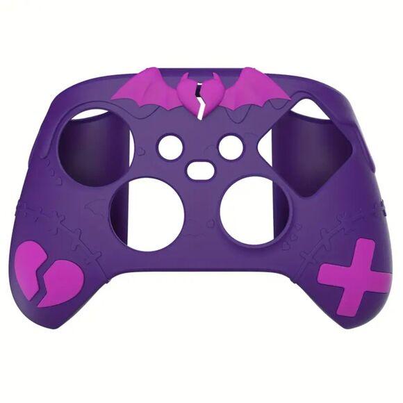 Goth Emo Gamer Girl Kawaii Cute Purple Xbox Controller Cover w/ Thumb Bat Grips - Picture 6 of 9